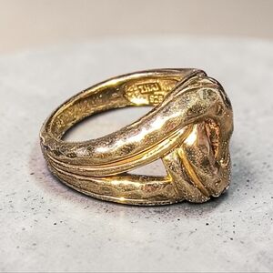 Gold Vermeil Over Sterling Silver Chunky Infinity Or Love Knot Ring